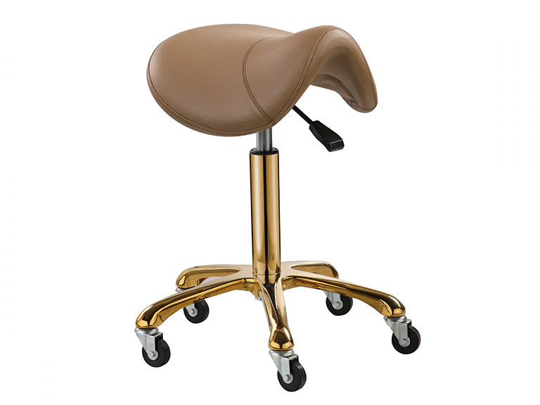 Adalina Gold Saddle Stool