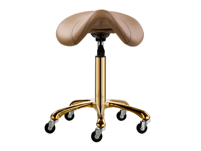 Adalina Gold Saddle Stool - Image 2